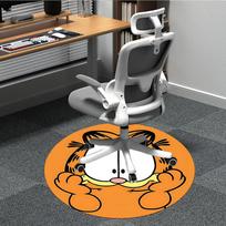 1pc Garfield Cat Office Round Area Rug, Bedroom Living Room Home Decor, Room Deco,  Offic a1016124 80cm by 80cm