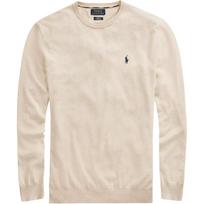 Polo Ralph Lauren Pony Embroidered Crew Neck Cotton Long Sleeve Knit Sweater Men sweater 710744679-001 XXL white