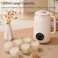 1200ML Kitchen Multifunctional Electric Blender Large Capacity Soya Bean Milk Machine Automatic Intelligent Juicer white