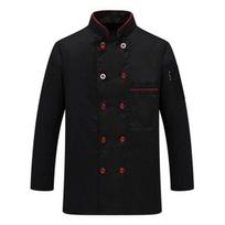 Chef Top Contrast Color Catering Cooking Clothes Long Sleeves Chef Uniform for Work M