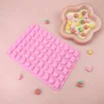 Gumos formos silikono šokolado formelės su lašintuvu „pasidaryk pats“ dinozauro meškiuko širdele ir mini spurgomis Valentino dienos vakarėlio kepimo formele onesize pink