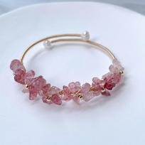 Aquamarine Tourmaline Citrine Elongated Stone Strawberry Crystal Gravel Bracelet Bracelet