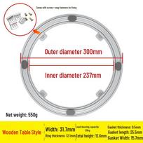 Solid Wood Silent Rotating Round Dining Table with Lazy Susan