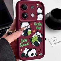 Soft TPU Case For Xiaomi Redmi Note 13 14 Pro Plus 12 13 14 5G 13C Poco X6 X5 M6 F6 14T 13T Pro Cute Panda Printed Phone Cover Redmi Note 14 5G