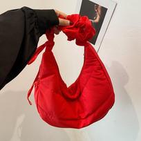 Fashiable Nyl Pleated Shoulder Bag Portable Drawstring Crossbody Bag Underarm Bag  INS Korean Style Hand Bag Outdoor juoda