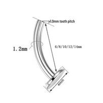 Stainless Steel Curved Barbell Eyebrow Stud with Inner Thread Navel Ring Jewelry Bar 1.2mm x 14mm (Thread 1.0) white