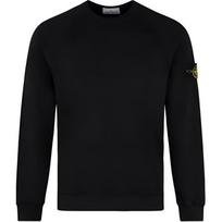 STONE ISLAND Logo Patch Crewneck Sweatshirt 'Black' Men's 741566060-V0029 L