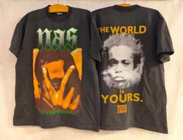 NAS Vintage 1994 THE WORLD IS YOURS 90s Band Size XL Single Stitch Shirt REPRINT S