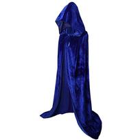 Premium Red Velvet Hooded Cloak Full Length Cape for Halloween, Cosplay, and Costume Parties XL