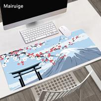 Sakura Red Sun Playmat Mouse Pad Large Pc Gaming Accessories Computer Keyboard Set Up Office Carpet Desk Organizer Long Pad 400x900x3MM