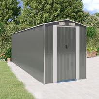 Sodo pašiūrė šviesiai pilka 192x606x223cm plienas