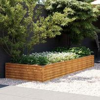 Aukštas sodo lovelis 291x100x36cm Corten plienas