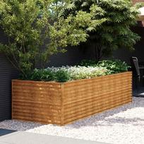 Aukštas sodo lovelis 290x100x69cm Corten plienas