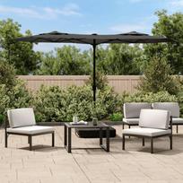 Dvigubas sodo skėtis nuo saulės antracito spalvos 316x145cm