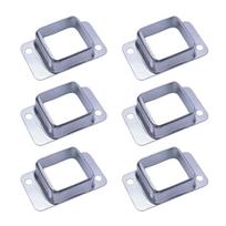 Tvoros sieninis tvirtinimo laikiklis 40x40mm Metalinis kvadratinis stulpas Flanšas Pagrindas Tvoros stulpo pagrindas Montavimo laikiklis Lengva montuoti gray