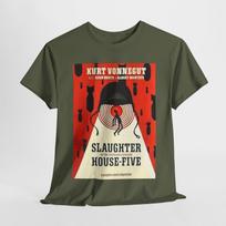 Slaughterhouse-Five T-Shirt Kurt Vonnegut Book Cover Bombs Helmet Tee S-5XL XXXL red
