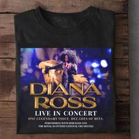 NEW Diana Ross 2025 tour Poster T Shirt Black All Size  OB1062 S