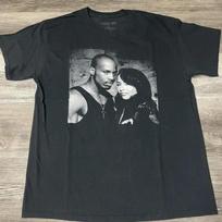 Y2K Aalliyah DMX Graphic Music Band Rap Tee Shirt Size L XS gray