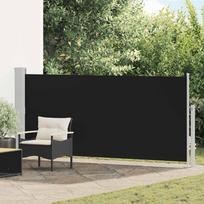 Ištraukiama šoninė pertvara juodos spalvos 140x300cm