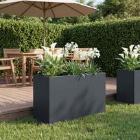 Sodo vazonas Antracito 80 x 40 x 50 cm Šaltai valcuotas plienas