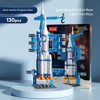 Boys' Puzzle Assembly Space Shuttle Toy Children's Launch Center Model Rocket Building Blocks not  box gray