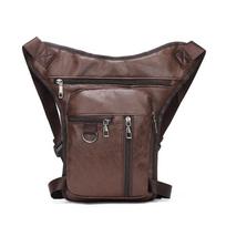 1 piece of leg bag for men and women outdoor waist bag, motorcycle and bicycle multi pocket waist bag, adjustable shoulder strap kava