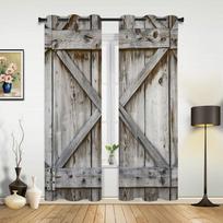 Medinės durys Retro užuolaidos miegamajam svetainei užuolaidos virtuvei vaikų kambariui lango užuolaida modernus namų dekoras 135W x 60H(cm) x1