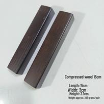 Black Catalpa Wood Calligraphy Paperweight Pair - Solid Wood for Students, 18cm & 30cm Paper Press Stationery.