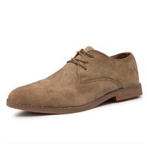 Large size suede casual lace-up pointed four seasons male business leather shoes ankle boots M733 39
