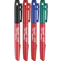 Milwaukee markeriu rinkinys Inkzall, plonas antgalis, 4 vnt.