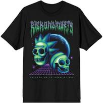 Rick and Morty To Live Is To Risk It All Black T-Shirt M blue
