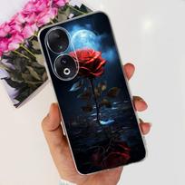 For Honor 90 5G Case Honor 90 Pro Honor90 90Pro REP-AN00 REA-NX9 Elegant Flower Butterfly Pattern Soft Silicone TPU Phone Cases Honor 90 5G black