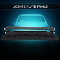 Universal Adjustable Carbon Fiber Car License Plate Frame Holder Mount Bracket