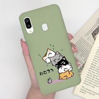 For Samsung A20 A20S A20E Phone Case Trendy Pattern Soft Matte Silicone Back Cover For Samsung Galaxy A20 S E A 20 Funda Shell Samsung Galaxy A20E beige