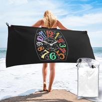 Franck Muller Color Dreams hand drawn watch face Beach Towel Soft Microfiber Quick Dry Absorbent Quick Towels For Swimming W40*H60(CM)