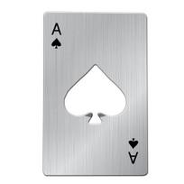 Didelio stiprumo, patogus atvirų butelių atidarytuvas, nešiojamasis pokerio kortelės formos butelių atidarytuvas namams sidabras