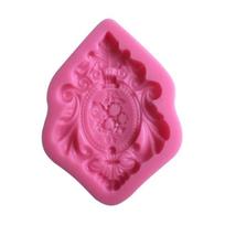 Silicone 3D Embossment Mold Fondant Cake Chocolate Mould Decorating Baking Tool raudona