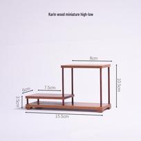 Handmade Pear Wood Bookcase and Display Rack for Tea Sets and Incense Burner Ornaments - New Chinese Style Engraved Stand