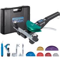 SucceBuy HVAC Refrigeration Manual Copper Ratcheting Pipe Bender Kit with 7 Dies 8-22mm 90° Inward & Outward Tube Bending Tools black