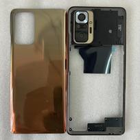 Full Housing For Redmi Note 10 Pro 4G M2101K6G Middle Frame Cover Battery Back Cover Rear  Cover With Camera Lens auksas