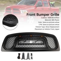 Black Front Bumper Grill Grille Fit Dodge Ram 1500 2009-2012 W/ Led Light