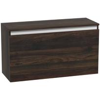 Wall-Mounted Bedside Table with Handleless Drawer and Wall Fixing, 80x30x45cm, Walnut 80 x 30 x 45 cm
