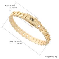 Nauja Monaco apyrankė, padengta 14K auksu, prabangi ir aukštos kokybės, puiki Kalėdų, Naujųjų metų ar gimtadienio dovana moterims. 6.71cm 2.24inch
