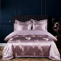 Cotton Bedding Set Jacquard King Size Luxury European Wedding Bedding Sets Queen American Satin Double Duvet Cover Set 220x240 1.5m bed 4pcs gray