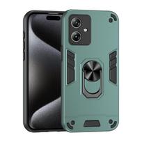 Shockproof Armor Case For Motorola Moto G04 G04S G14 G24 G34 G54 G64 G84 G13 G23 G53 G73 G22 G32 G42 G52 G62 G72 Ring Cover For Moto G04 žalia