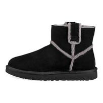 UGG Classic Mini Spill Seam Fleece Lined Black Women's Sneakers 1100211-BLK 37 gray