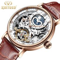 KINYUED Automatinis Tourbillon Daugiafunkcis Vyriškas Mechaninis Verslo Laikrodis