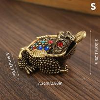Feng Shui Toad Money Lucky Fortune Wealth Chinese Golden Frog Toad Coin Home Office Decoration Lucky Gifts Tabletop Ornaments