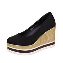 Comemore Platforminiai Kulniukai Vienspalviai Batai Moterims Pavasaris Ruduo Elegantiški Suede Siurbliai Sekli Burna Apvalus Pirštas Aukštakulniai Batai 35 juoda