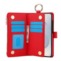 For Samsung Galaxy S26 Ultra/S26 Plus/S26 Wallet Case with Zipper Card Holder RFID Blocking, Flip Folio Book Shockproof Cover For Galaxy S26 Ultra blue